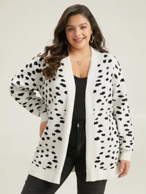 Supersoft Essentials Dot Print Open Front Cardigan