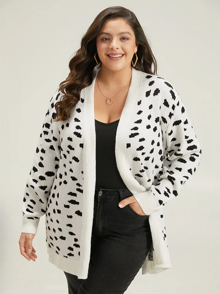 Supersoft Essentials Dot Print Open Front Cardigan