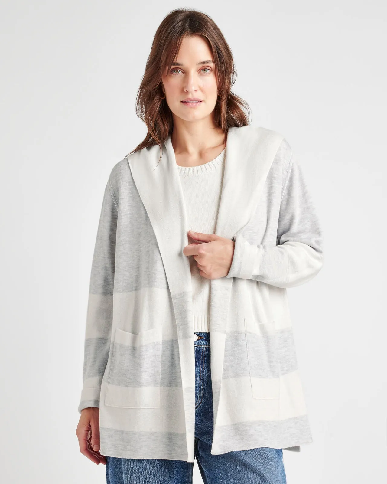 Sydney Cashblend Reversible Stripe Cardigan