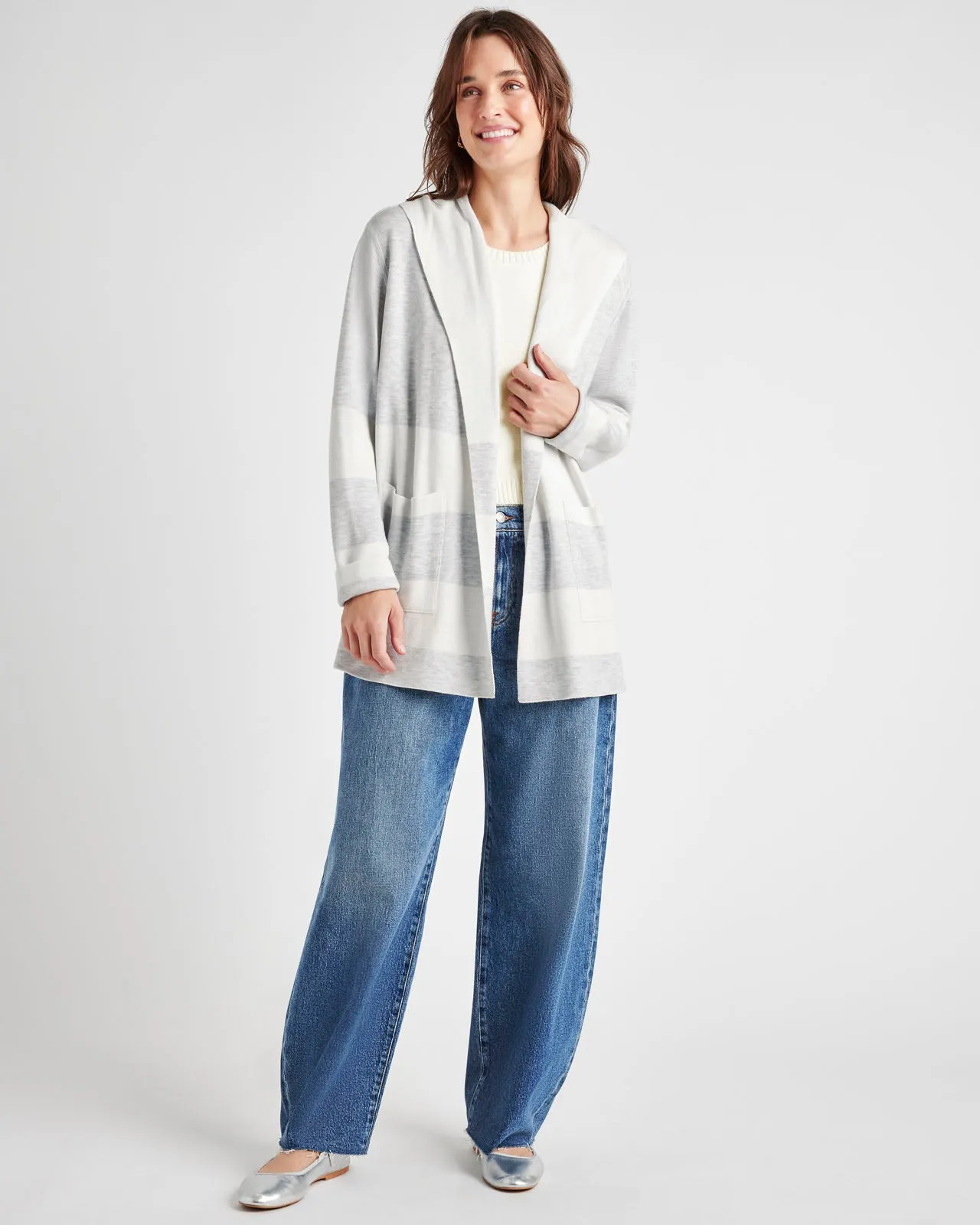 Sydney Cashblend Reversible Stripe Cardigan