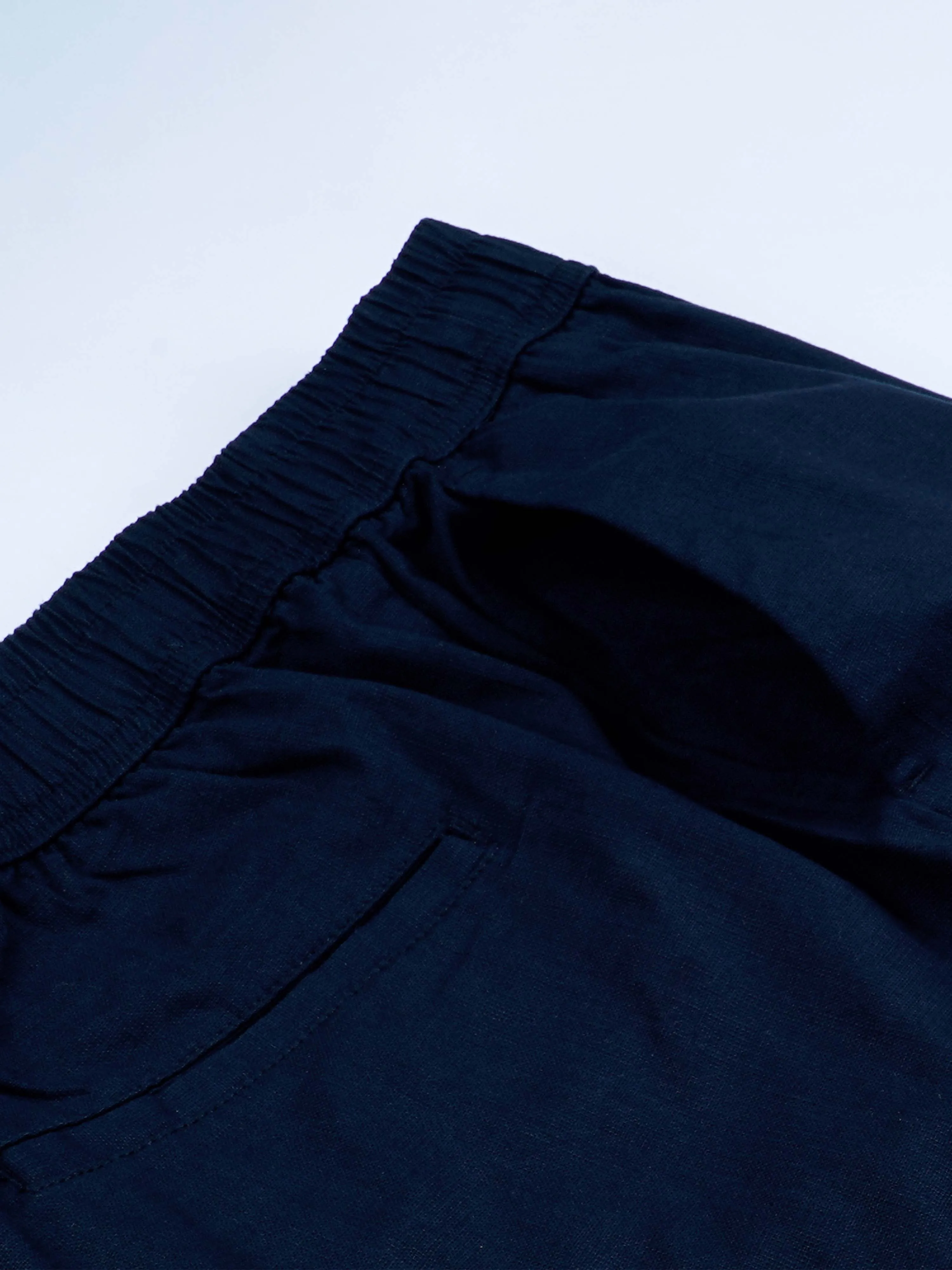 Textured Relaxed Flexiwaist Navy Cargo