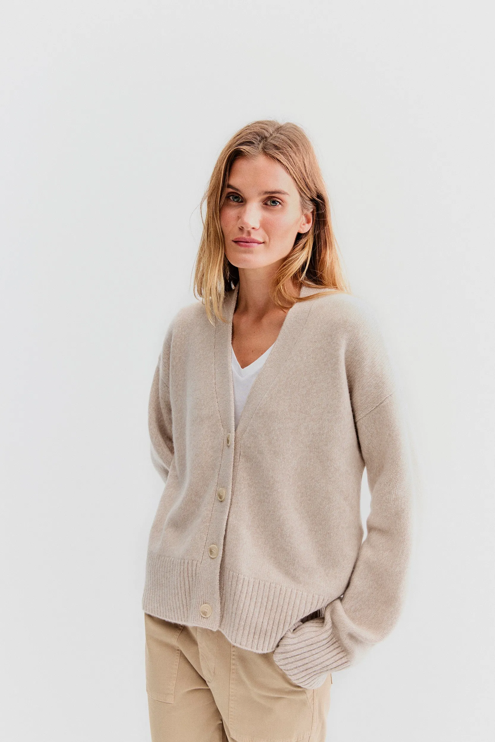 The Cashmere Raffa - Cream Marl