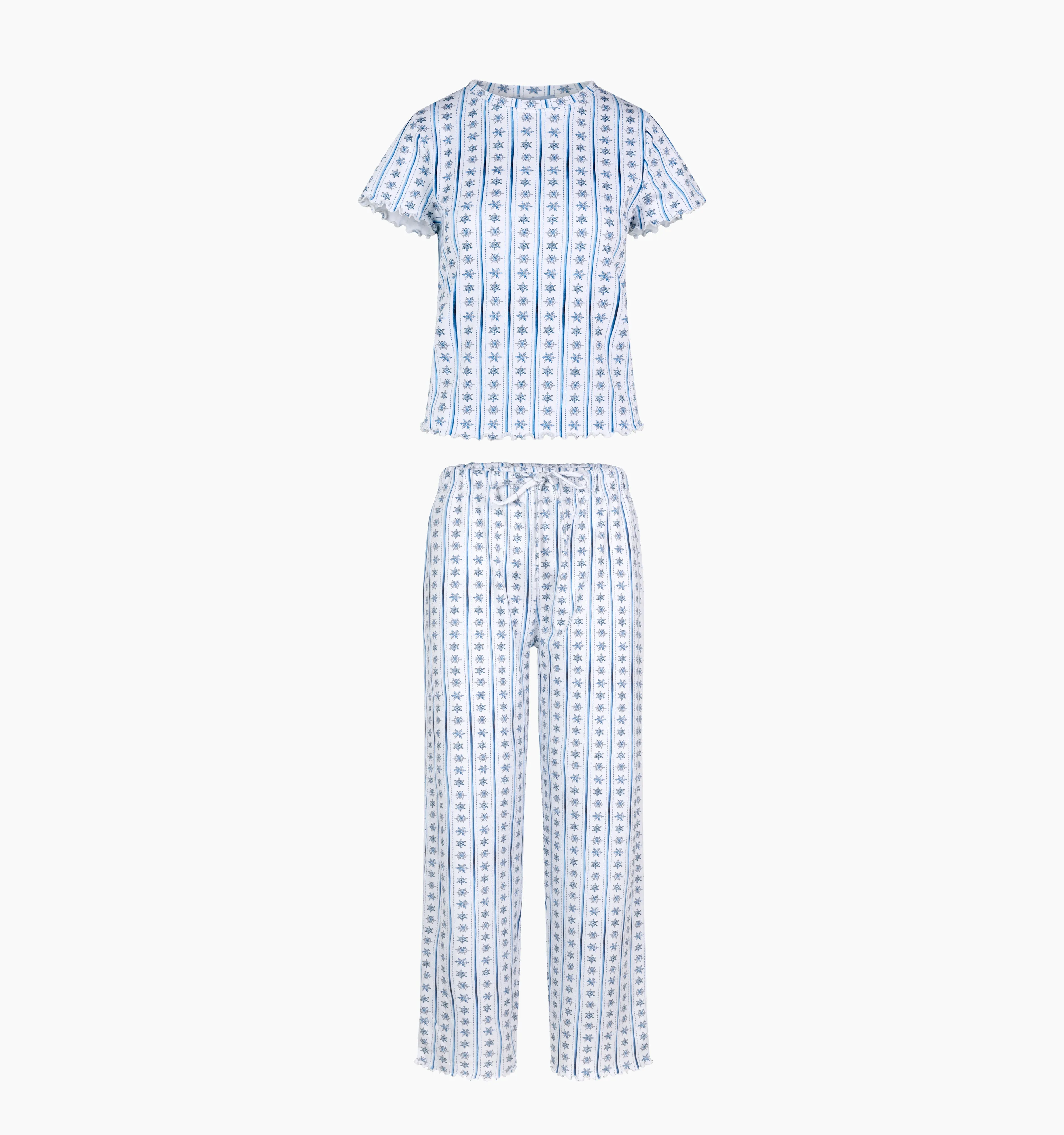 The Kelly Pajama Set - Snowflake