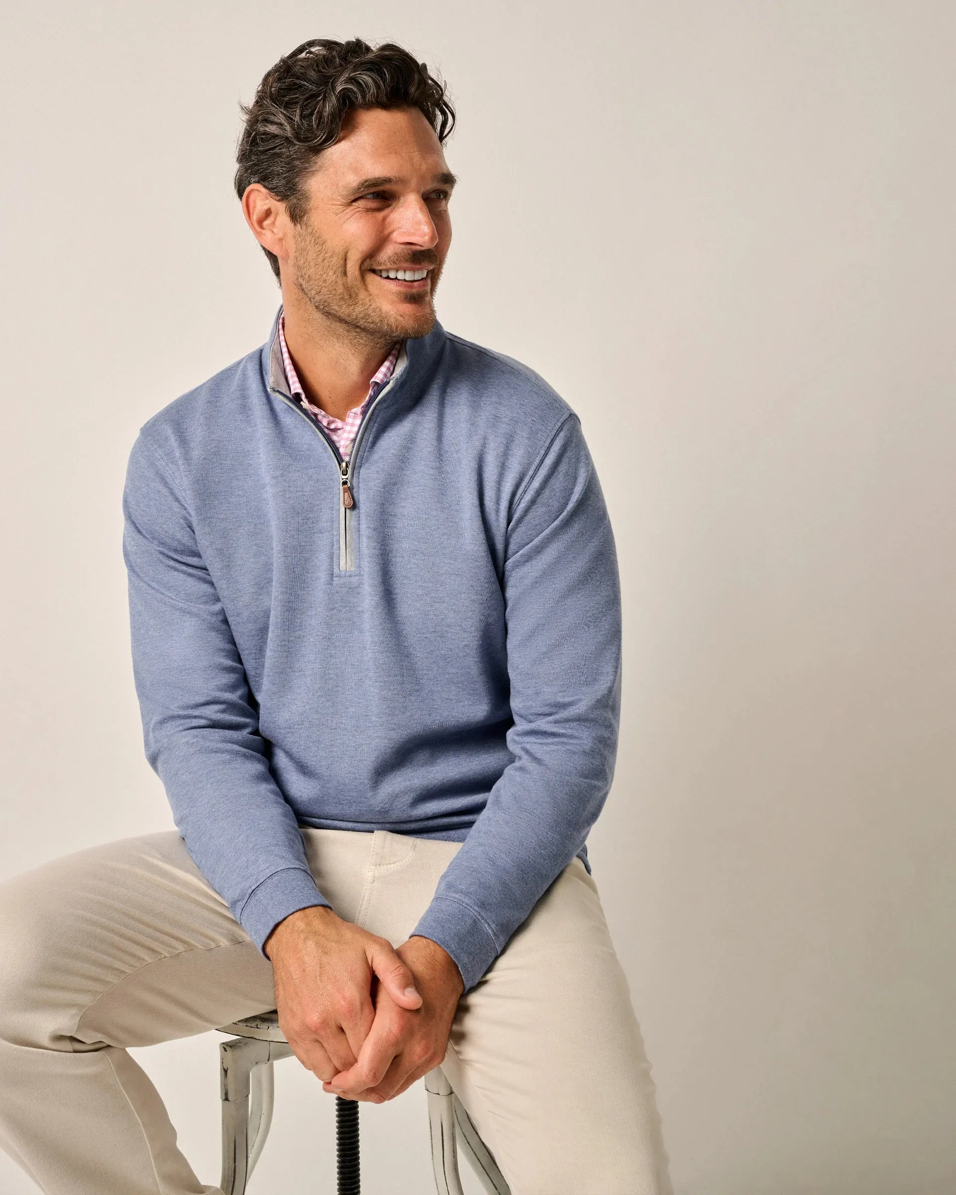 The Sully 1/4 Zip Pullover in Cascade by Johnnie-O