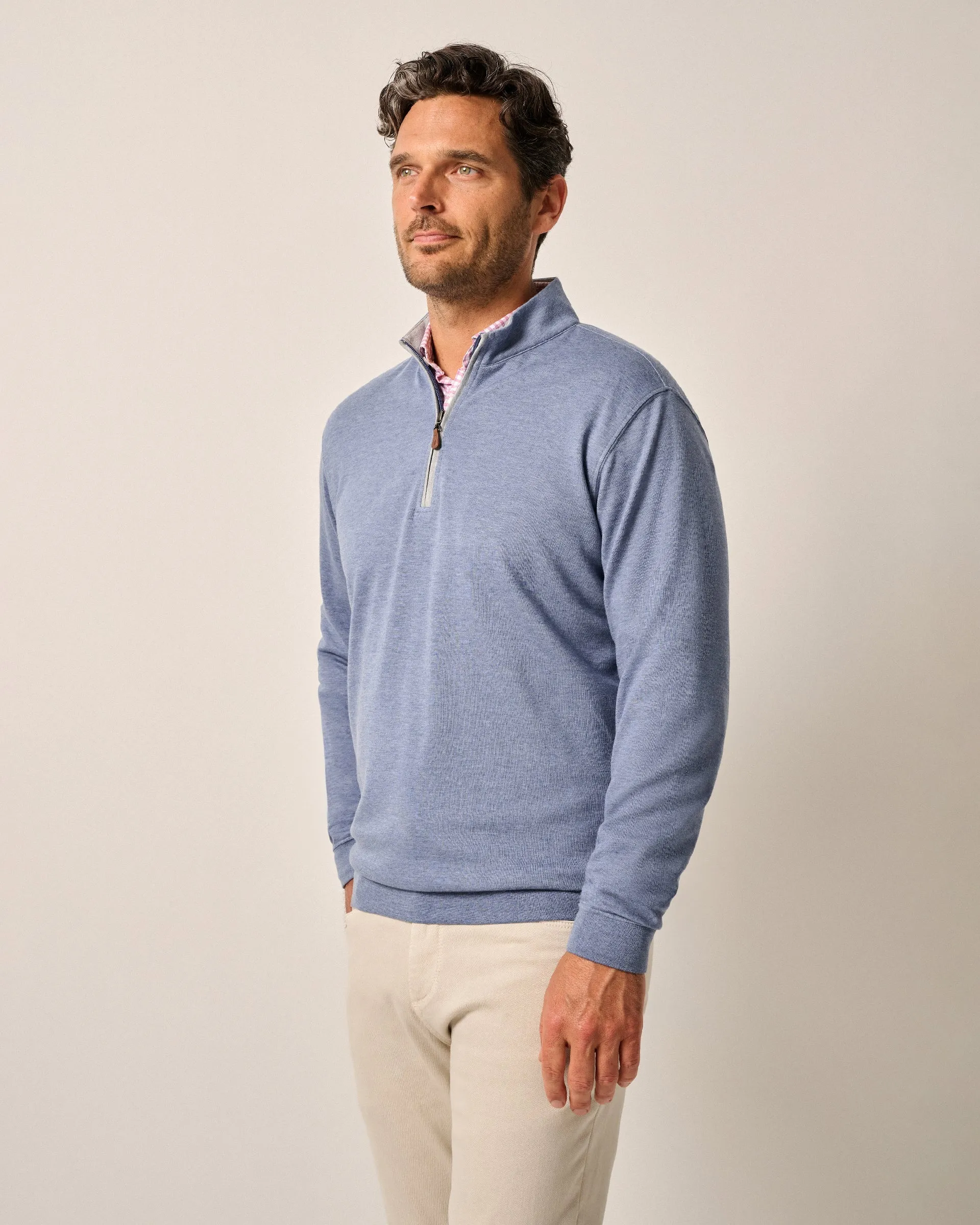 The Sully 1/4 Zip Pullover in Cascade by Johnnie-O