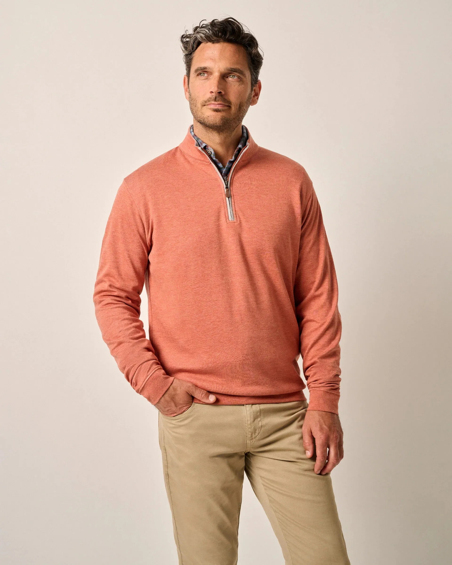 The Sully 1/4 Zip Pullover in Creole by Johnnie-O