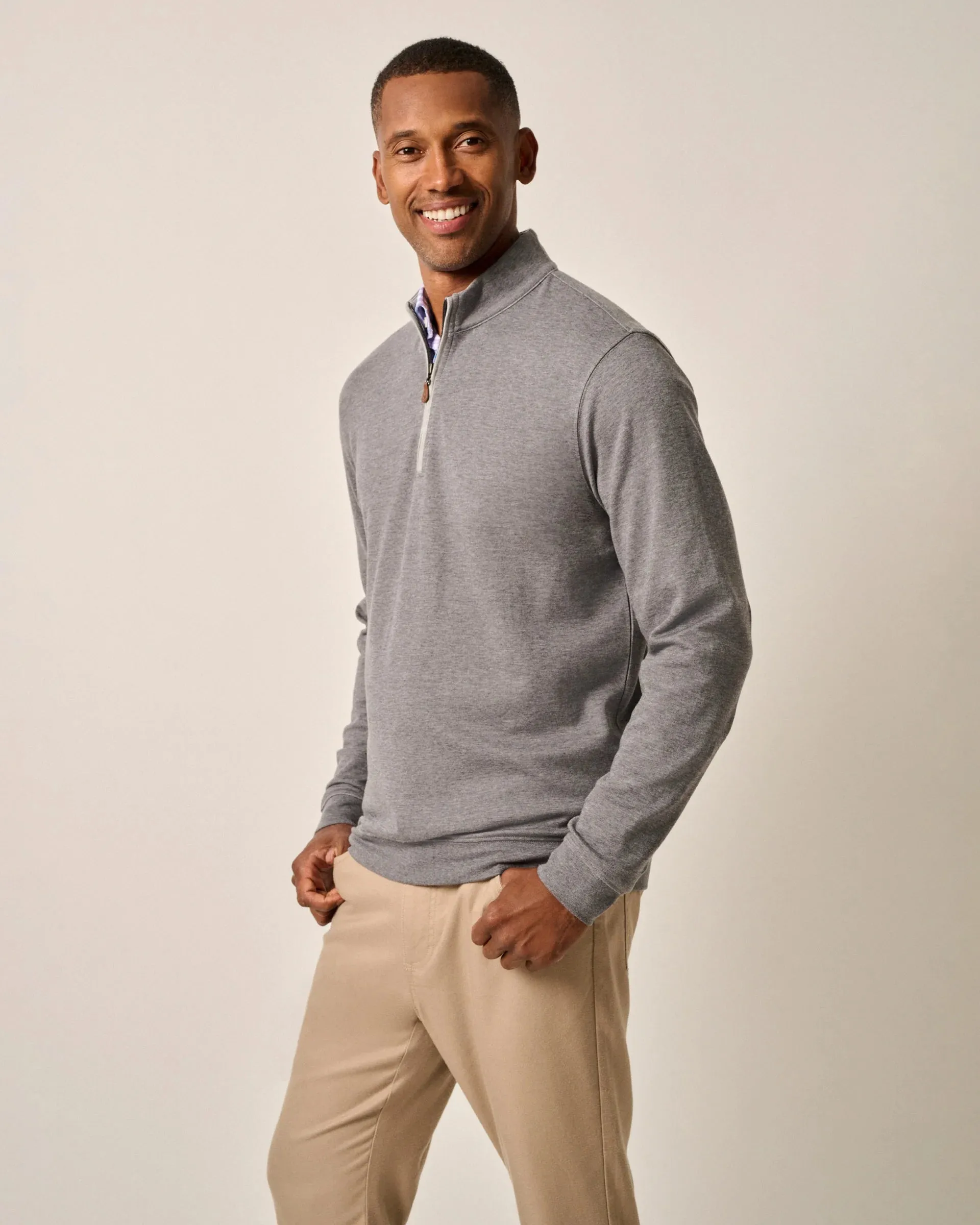 The Sully 1/4 Zip Pullover in Volcano by Johnnie-O