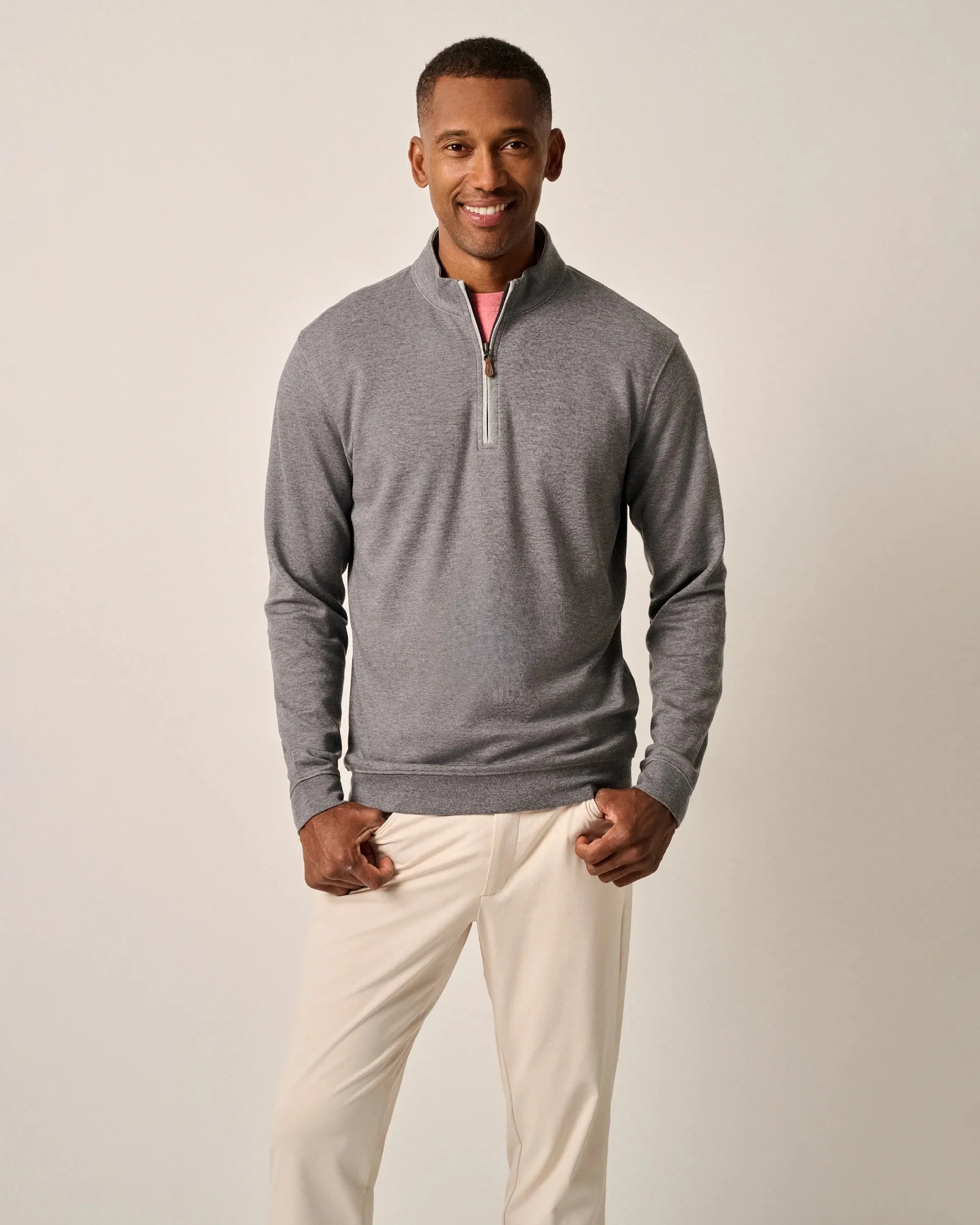 The Sully 1/4 Zip Pullover in Volcano by Johnnie-O