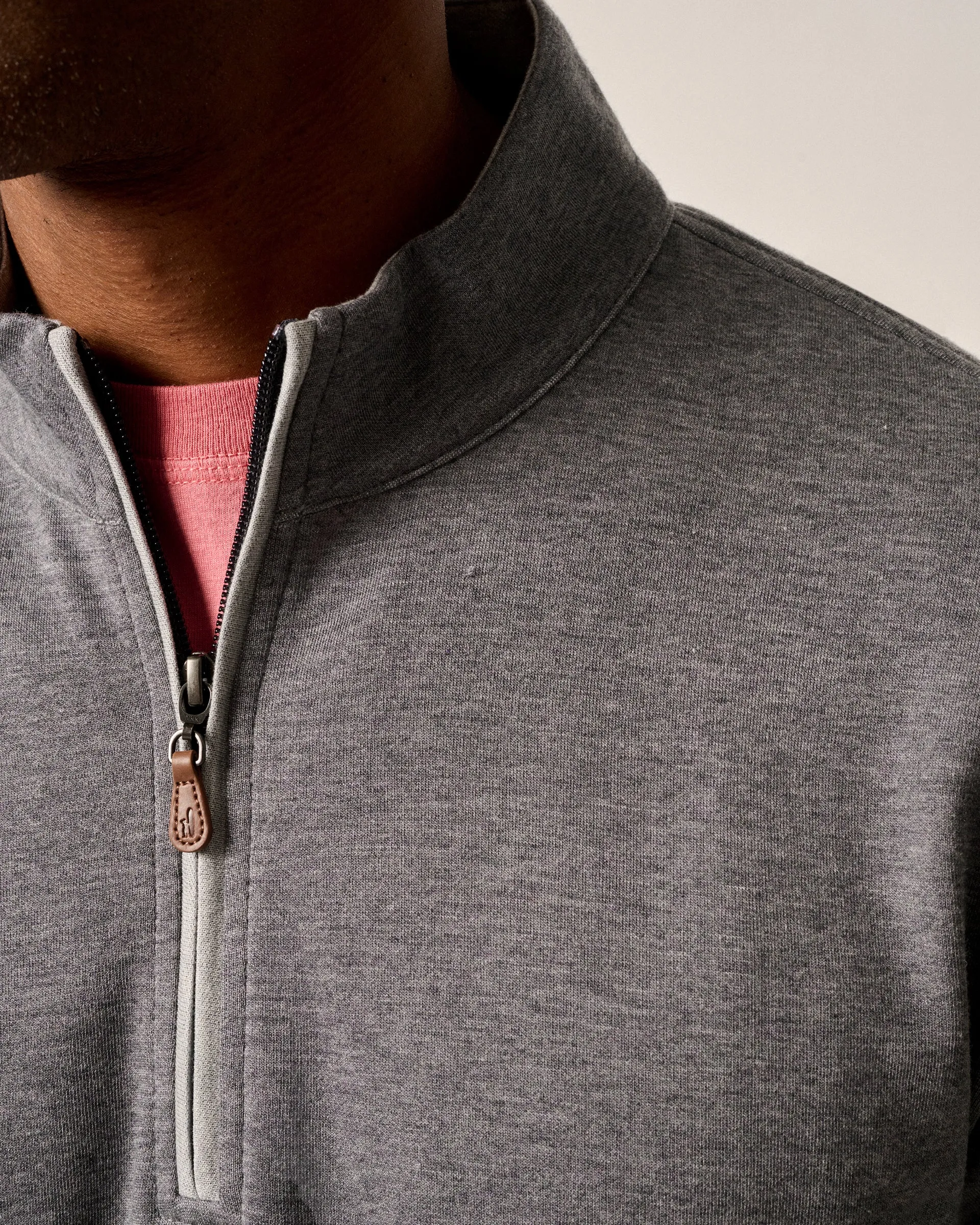 The Sully 1/4 Zip Pullover in Volcano by Johnnie-O