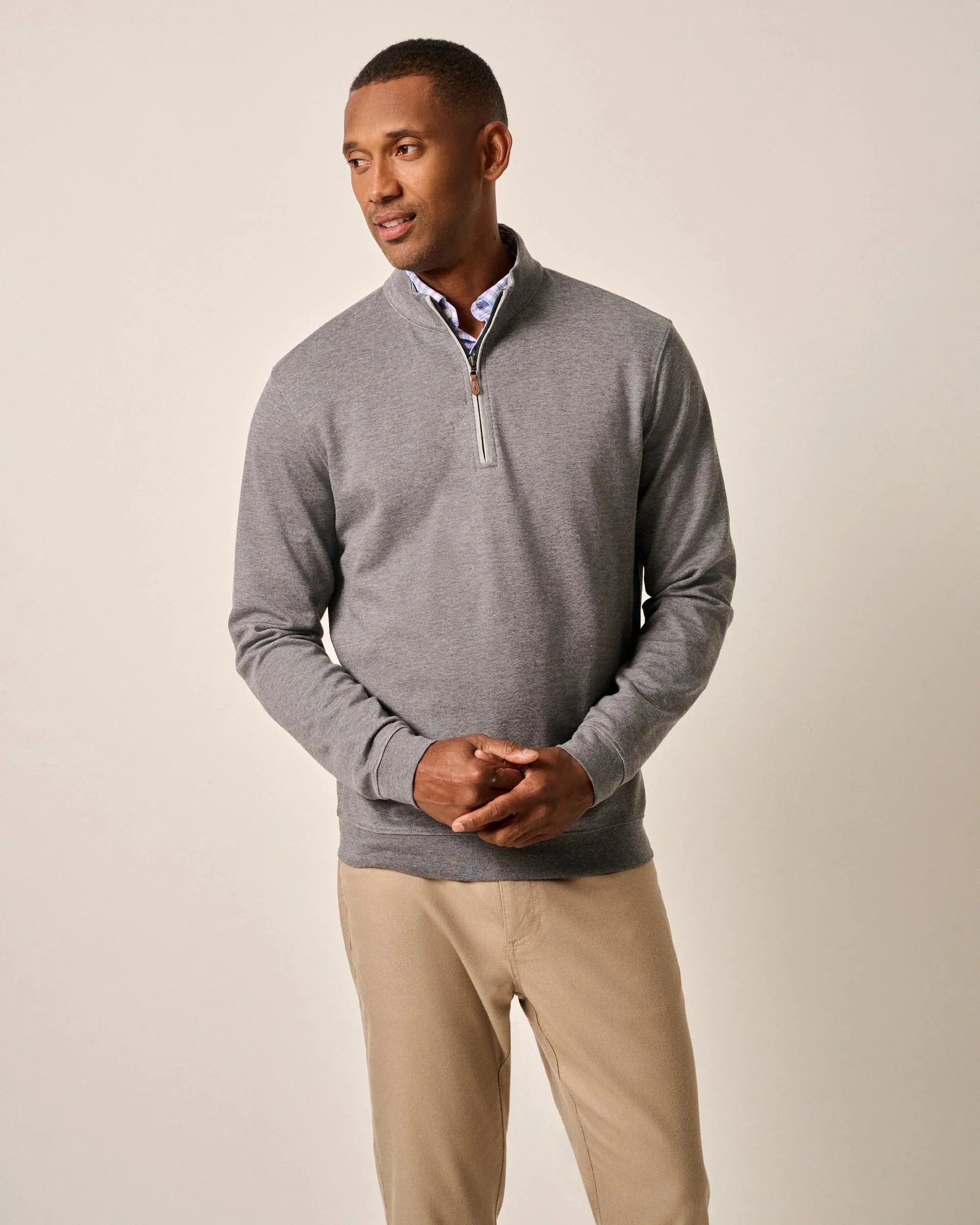 The Sully 1/4 Zip Pullover in Volcano by Johnnie-O