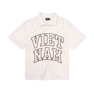 VN MESH POLO - CREAM