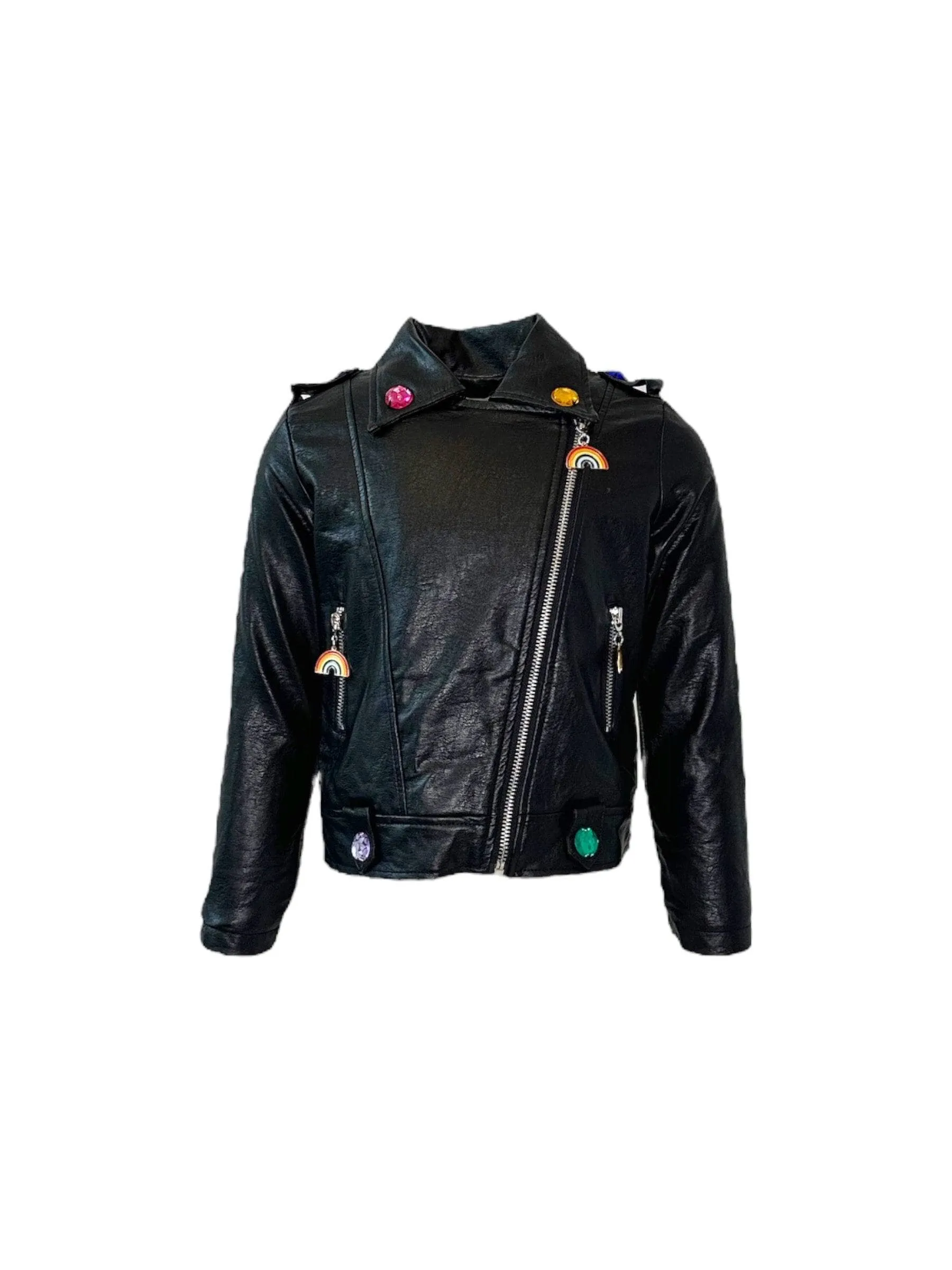 Women's Crystal Rain Leather Jacket